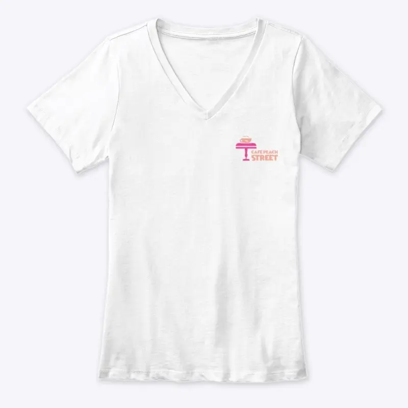 Cafe Peach Street V-Neck T-Shirt