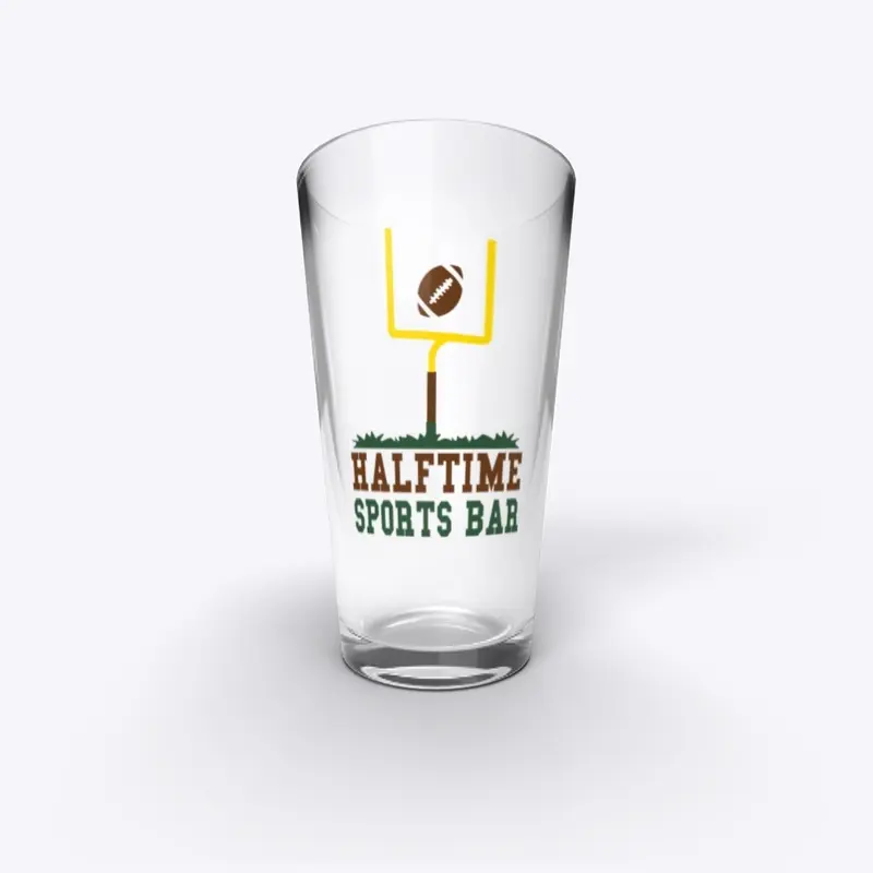 Halftime Sports Bar Pint Glass